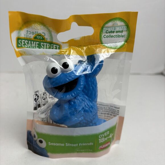 SESAME STREET Cookie Monster. PLASTIC FIGURE TOY CAKE TOPPER- NEW! 2.5 In. Tall - Picture 1 of 2